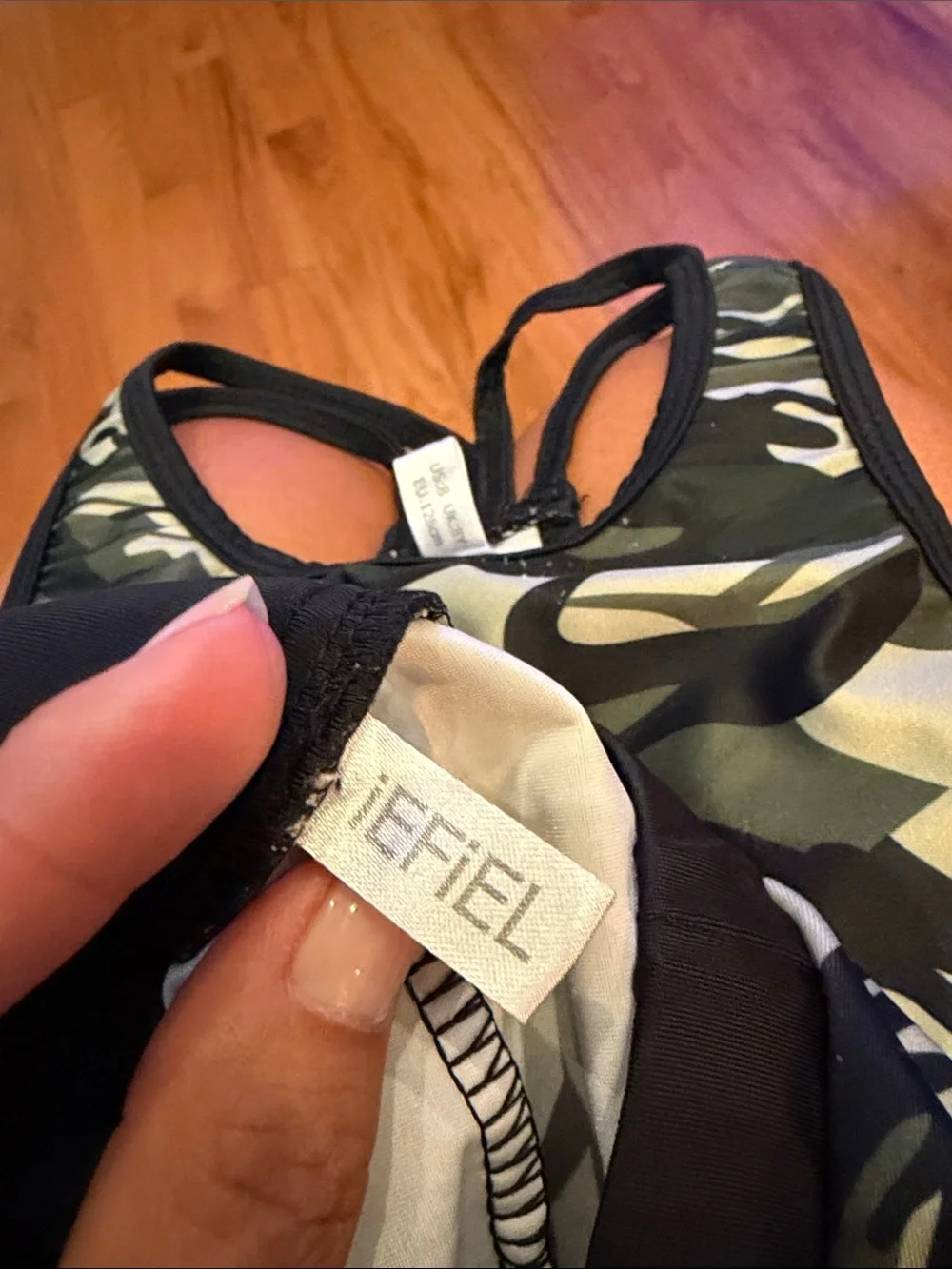 Camo Print Girl’s Athletic Shorts - Olive/Black Camouflage